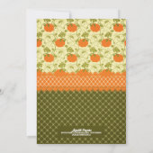 Elegant Rustic Pumpkins Thanksgiving Dinner Kaart (Achterkant)