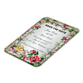 Elegant Rustic Red Roses sparen de Magnet van de D Magneet (Linkerzijde)