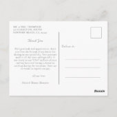 Elegant Rustic Rozen Gold Wedding Foto Hartelijk d Briefkaart (Achterkant)