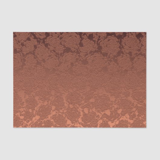Elegant Rustic Terracotta Herfst Floral Tissuepapier (Voorkant)