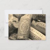 Elegant Rustic Vineyard & Wine Cork Wedding Card Kaart (Achterkant)