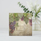 Elegant Rustic Vineyard Winery Fall Wedding Kaart (Staand voorkant)