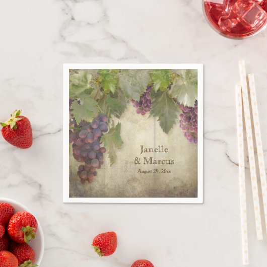 Elegant Rustic Vineyard Winery Herfst Reception Servetten (Insitu)