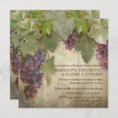 Elegant Rustic Vineyard Winery Herfst Rehearsal Kaart (Voorkant / Achterkant)