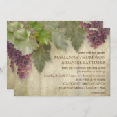 Elegant Rustic Vineyard Winery Stylish Wedding Kaart (Voorkant / Achterkant)