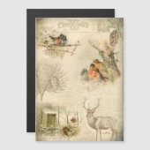 Elegant Rustic Vintage Kerstland Collage (Voorkant / Achterkant)