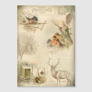 Elegant Rustic Vintage Kerstland Collage