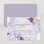 Elegant Rustic Waterverf Violet Poppies Kaart (Voorkant / Achterkant)