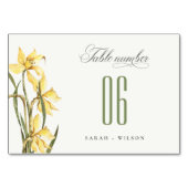 Elegant Rustic Waterverf Yellow Daffodil Wedding Kaart (Voorkant)