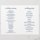 Elegant Rustic Wedding Ceremony Foldable Programs (Achterkant)
