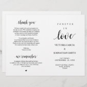 Elegant Rustic Wedding Ceremony Foldable Programs (Voorkant / Achterkant)