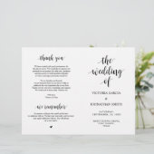 Elegant Rustic Wedding Ceremony Foldable Programs (Staand voorkant)