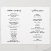 Elegant Rustic Wedding Ceremony Foldable Programs (Achterkant)
