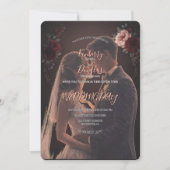Elegant Rustic Wedding Day Romantic Invitation (Devant)
