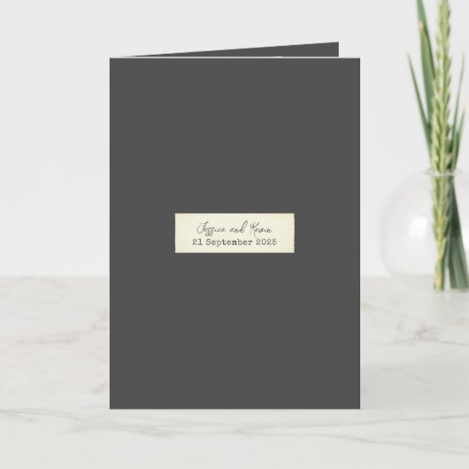 Elegant Rustic Wedding Programma (Voorkant)