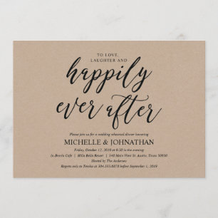 Elegant Rustic Wedding Rehearsal Dinner Invites Kaart