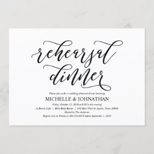 Elegant Rustic Wedding Rehearsal Dinner Invites Kaart