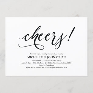Elegant Rustic Wedding Rehearsal Dinner Invites Kaart