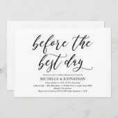 Elegant Rustic Wedding Rehearsal Dinner Invites Kaart (Voorkant / Achterkant)