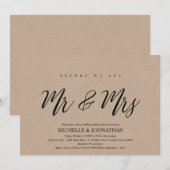 Elegant Rustic Wedding Rehearsal Dinner Invites Kaart (Voorkant / Achterkant)
