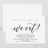 Elegant Rustic Wedding Rehearsal Dinner Invites Kaart (Voorkant / Achterkant)
