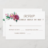 Elegant Rustic Wedding RSVP Kaart (Voorkant / Achterkant)