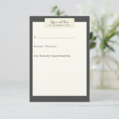 Elegant Rustic Wedding RSVP Kaartje (Staand voorkant)