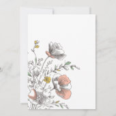 Elegant Rustic Wildflower Baby Shower  Kaart (Achterkant)