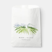 Elegant Rustic Winery Vineyard Mountain Wedding Bedankzakje (Voorkant)