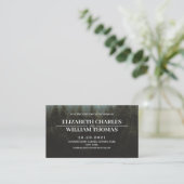 Elegant Rustic Winter Forest Save the Date Card Informatiekaartje (Staand voorkant)
