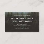 Elegant Rustic Winter Forest Save the Date Card Informatiekaartje (Voorkant)