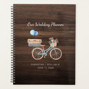Elegant Rustic Wood Bike Wedding Planner