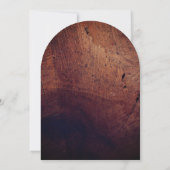 Elegant Rustic Wood Grain Texture Arched Wedding Kaart (Achterkant)