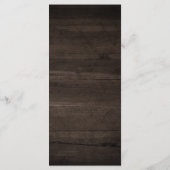 Elegant Rustic Wood Lights Boho Greenery Wedding Menu (Achterkant)