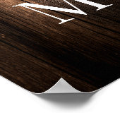 Elegant Rustic Wood Wedding Welcome Sign Poster (Hoek)