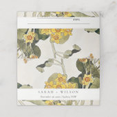 Elegant Rustic Yellow Daffodil Floral Wedding (Buitenkant ongevouwen)