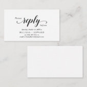 Elegant Rustic, Zwart Manuscript, RSVP antwoordt,  Informatiekaartje (Voorkant / Achterkant)