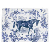 Elegant Rustiek Blauw Paard Bloementoilet Groot Cadeauzakje (Achterkant)