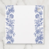 Elegant rustiek Frans blauw bloemenbruiloft Bedankjes Labels (Achterkant)