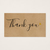 Elegant rustiek gouden hart script cadeau certific visitekaartje (Voorkant)