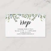 Elegant rustiek groen, RSVP-herinnering Informatiekaartje (Voorkant)