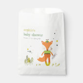 Elegant rustiek schattig bos leuk vos Baby shower Bedankzakje (Voorkant)