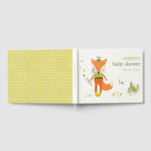 Elegant rustiek schattig bos leuk vos Baby shower Gastenboek (Volledig)