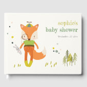 Elegant rustiek schattig bos leuk vos Baby shower Gastenboek (Voorkant)