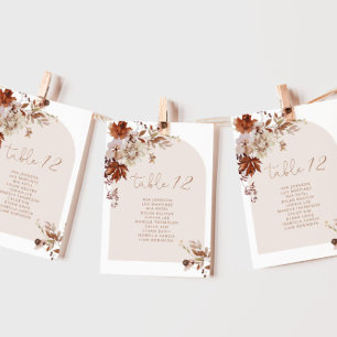 Elegant Rustieke Herfst Tafel Zitting Kaart