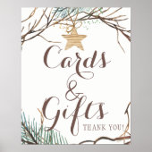 Elegant rustige winterdenkaarten en trouwbord poster (Voorkant)