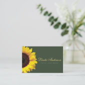Elegant Rustige zonnebloemen Eucalyptus Business C Visitekaartje (Staand voorkant)