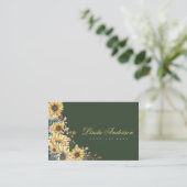 Elegant Rustige zonnebloemen Eucalyptus Visitekaartje (Staand voorkant)