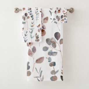 Elégant Rustique Aquarelle Eucalyptus Feuilles