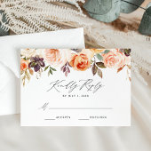 Elégant Rustique Automne Floral Mariage RSVP
